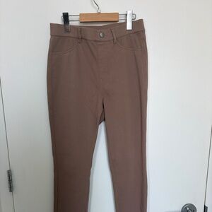 Women Ultra Stretch Beige Leggings Pants Size M